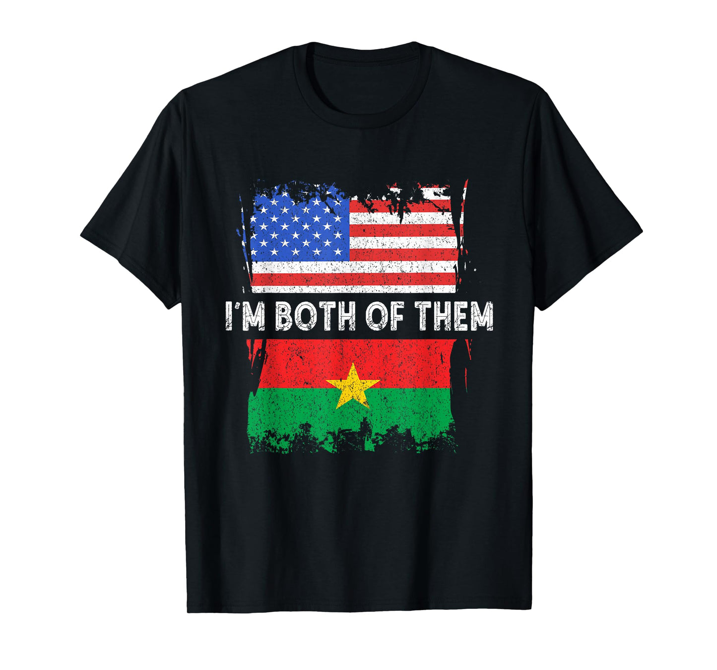 Burkina Faso America I'm Both Of Them Burkina Fasoan Pride T-Shirt