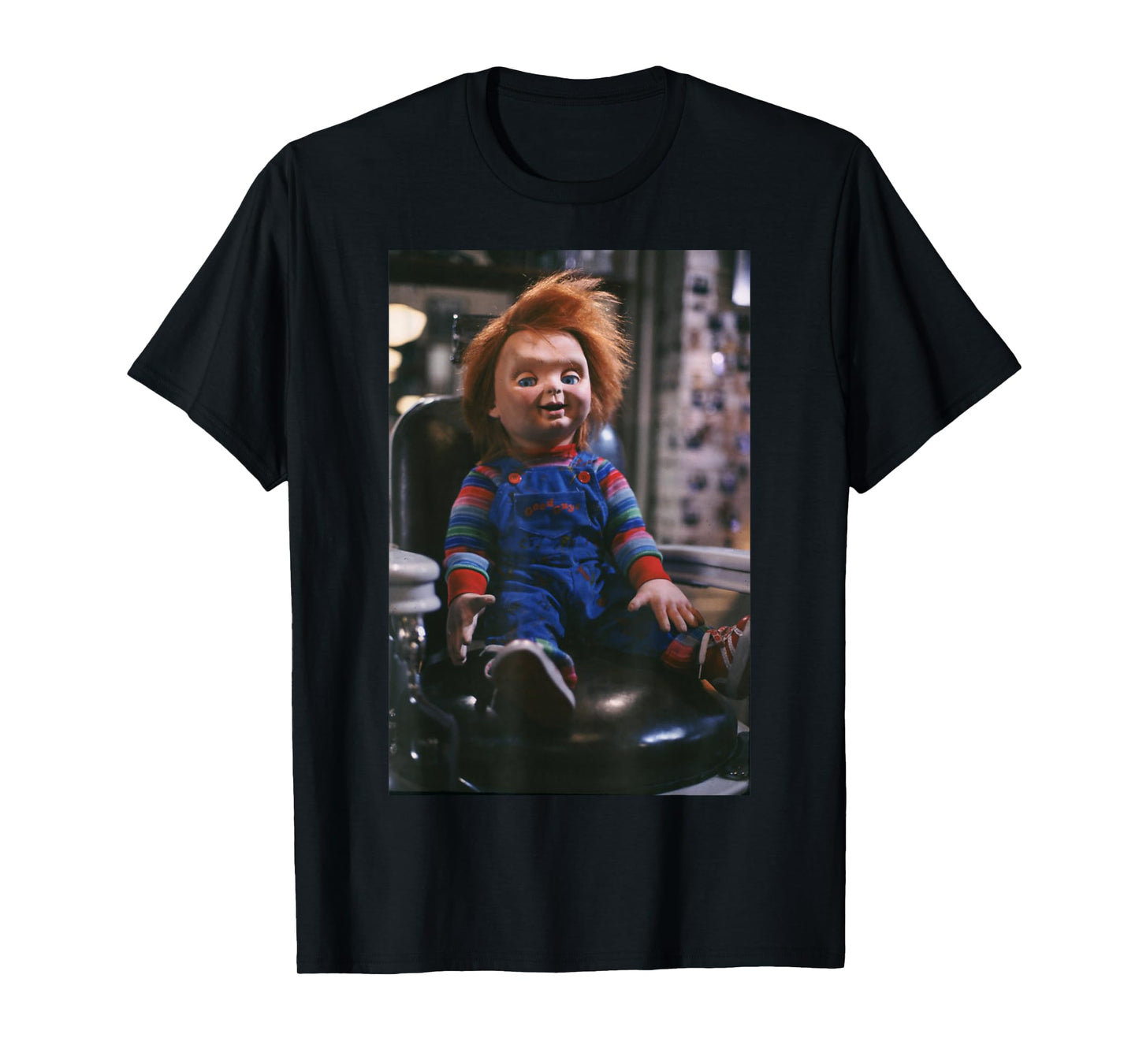 Chucky Sitting in Barber Chair T-Shirt T-Shirt