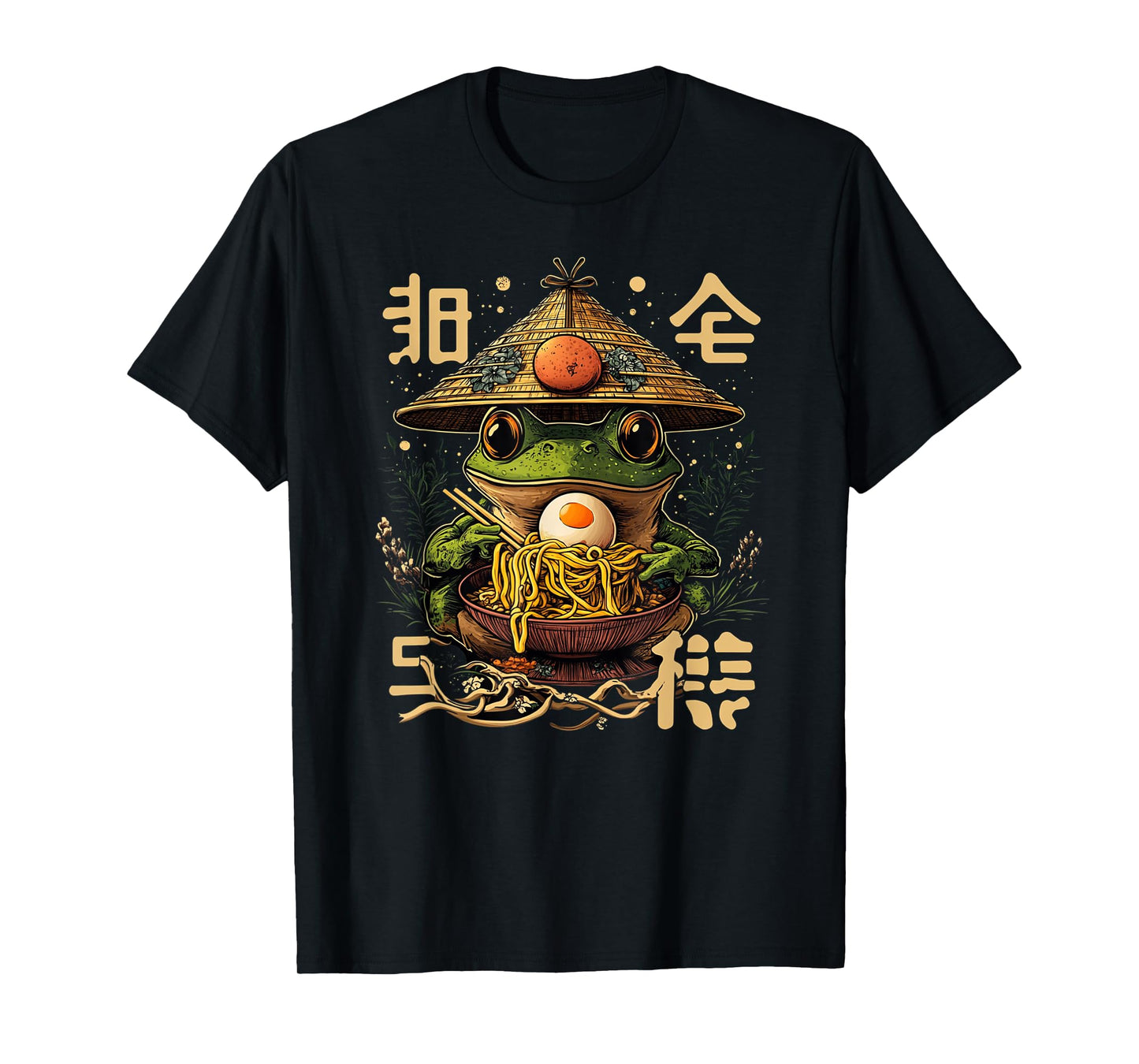 Frog Eating Ramen Kawaii Neko T-Shirt