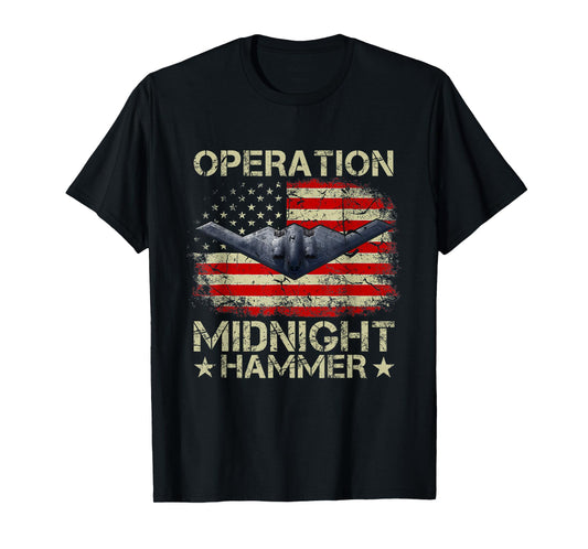 Retro Operation Midnight Hammer with American Flag T-Shirt