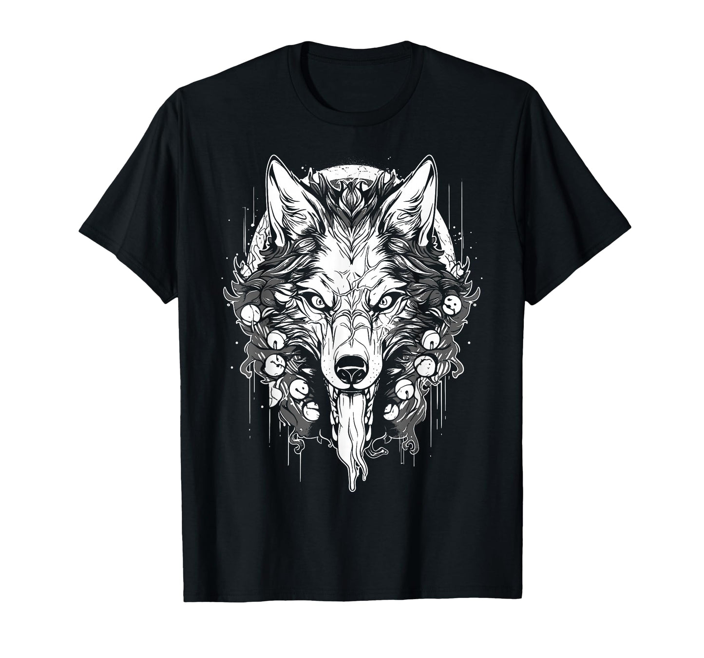 Occult Horror Alt Aesthetic Witchy Gothic Furry Wolves Wolf T-Shirt