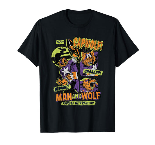 Marvel Captain America Halloween Werewolf Beware Capwolf! T-Shirt