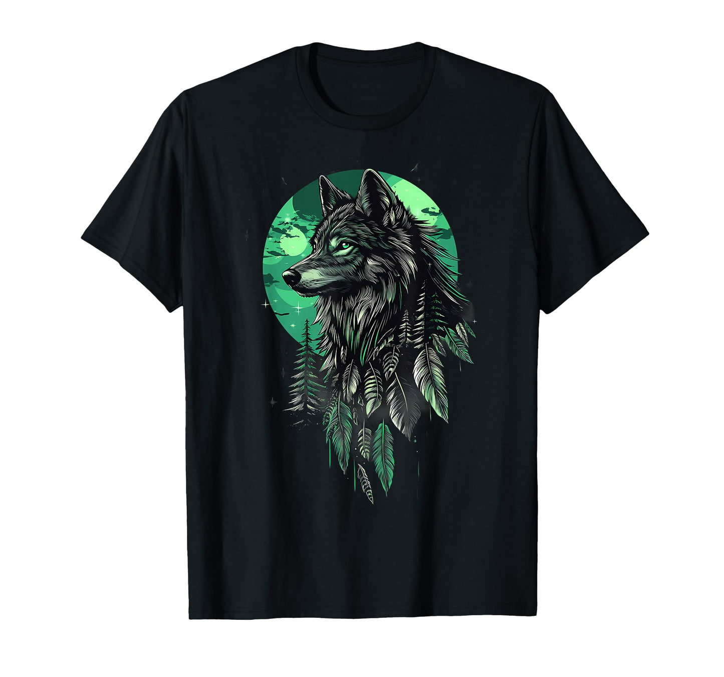 Native American Wolf Native American Pride Indian Tribe T-Shirt