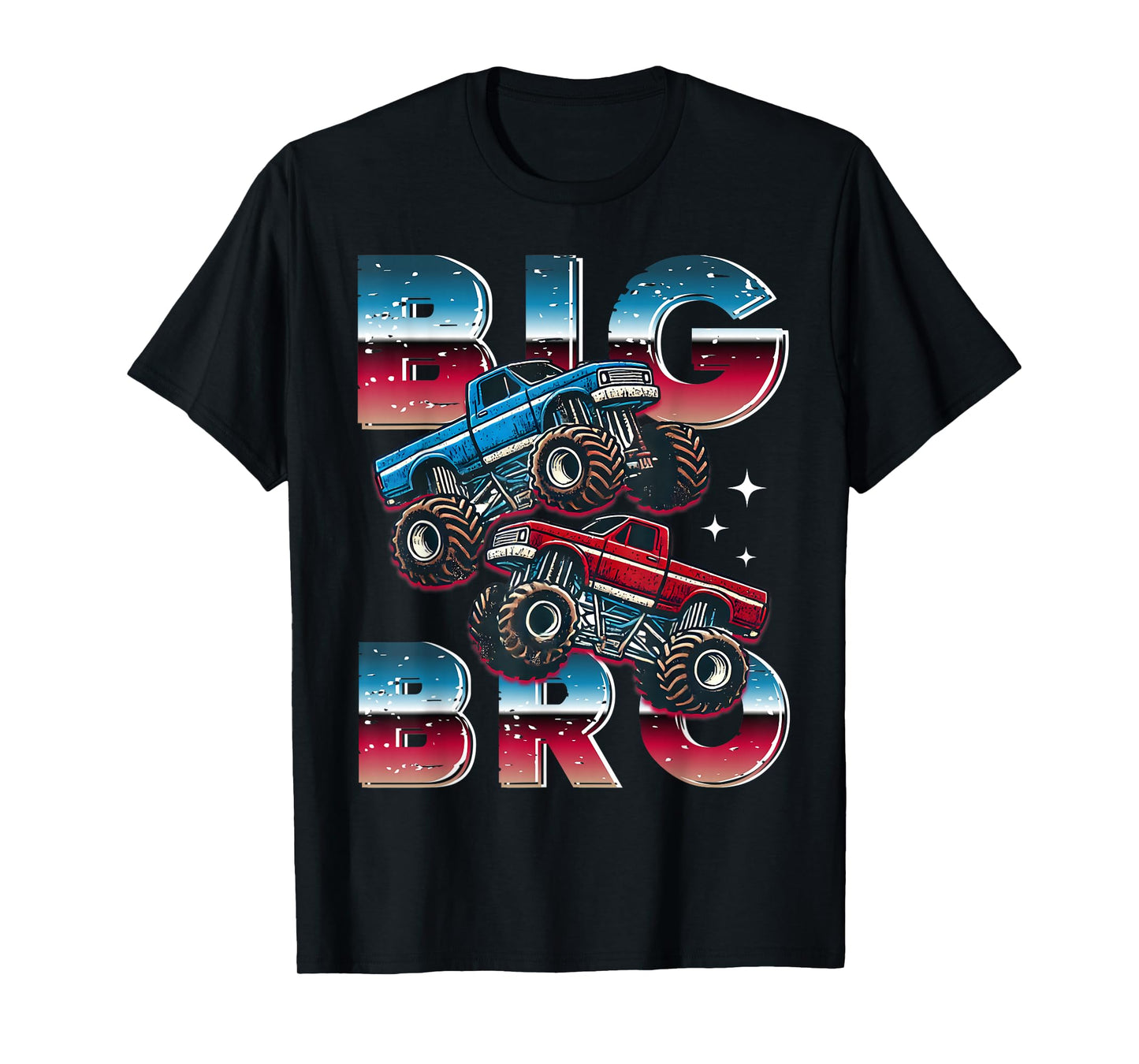Big Bro Monster Truck Party Older Brother Matching Sibling T-Shirt