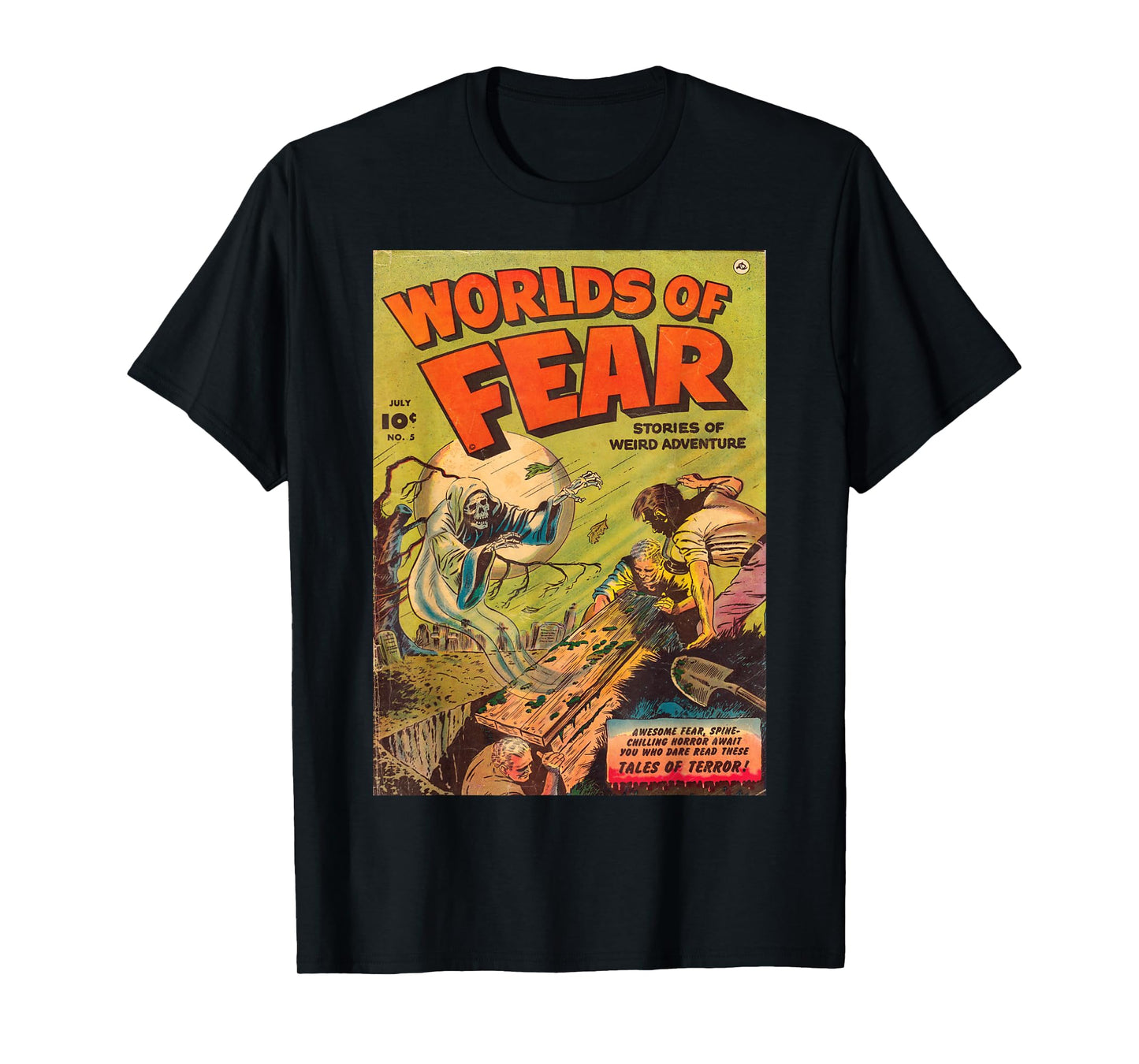 Halloween Horror Ghost Vintage Comic Book Retro haunted T-Shirt