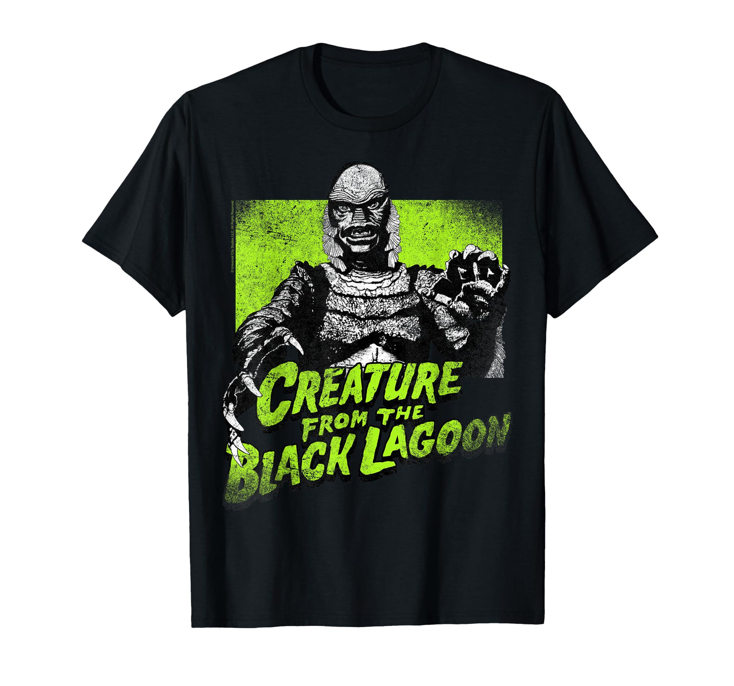 Universal Monsters Creature from The Black Lagoon Green T-Shirt Small