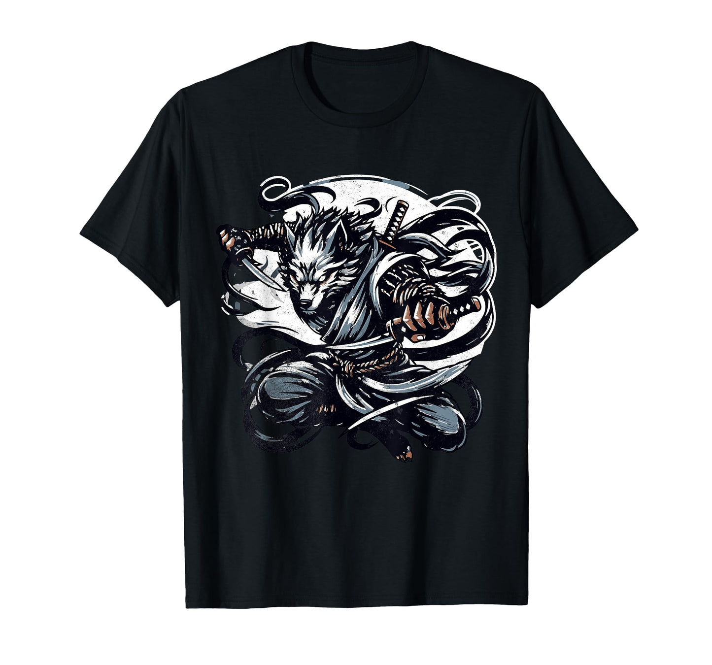 Werewolf Ninja Mystique Mythical Wolf Ninja Anime T-Shirt