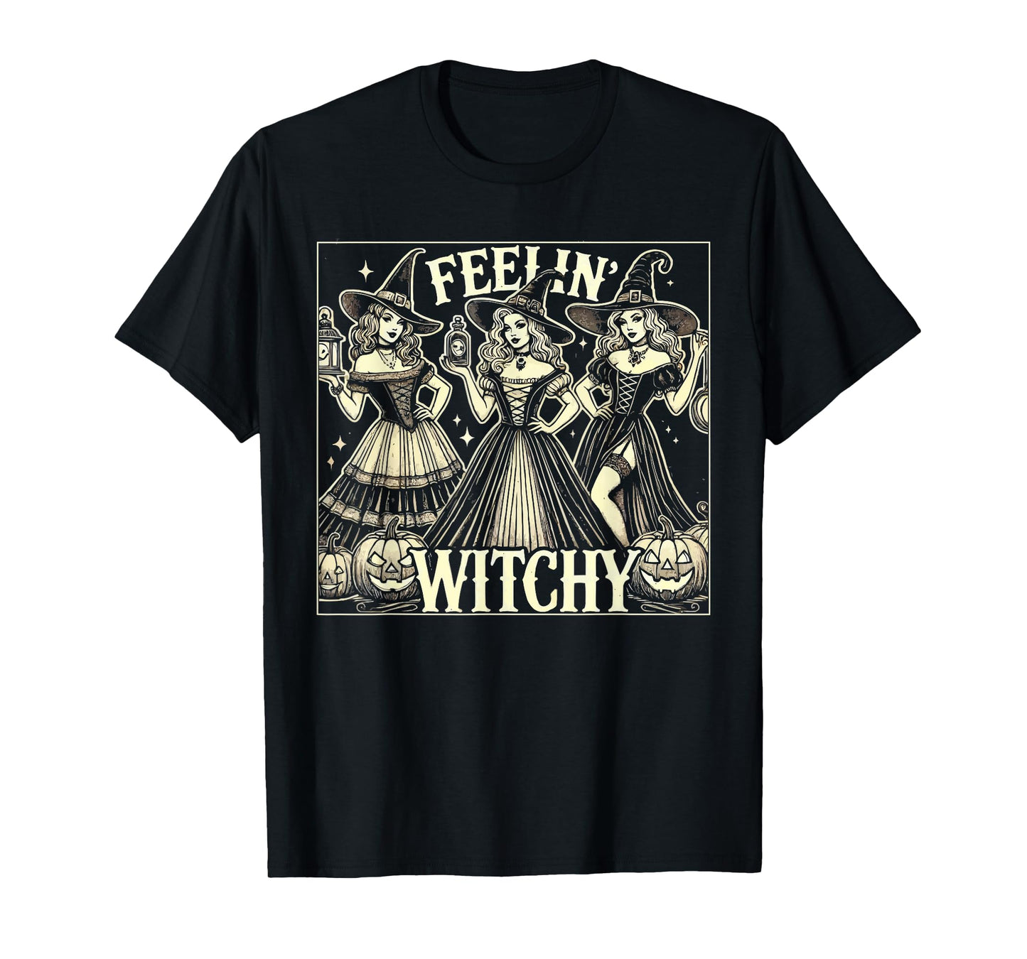 Halloween Witch Lover Spooky Witchy Broom Trick Or Treat T-Shirt
