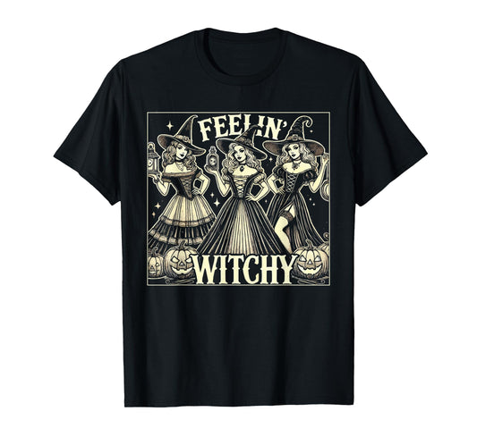 Halloween Witch Lover Spooky Witchy Broom Trick Or Treat T-Shirt