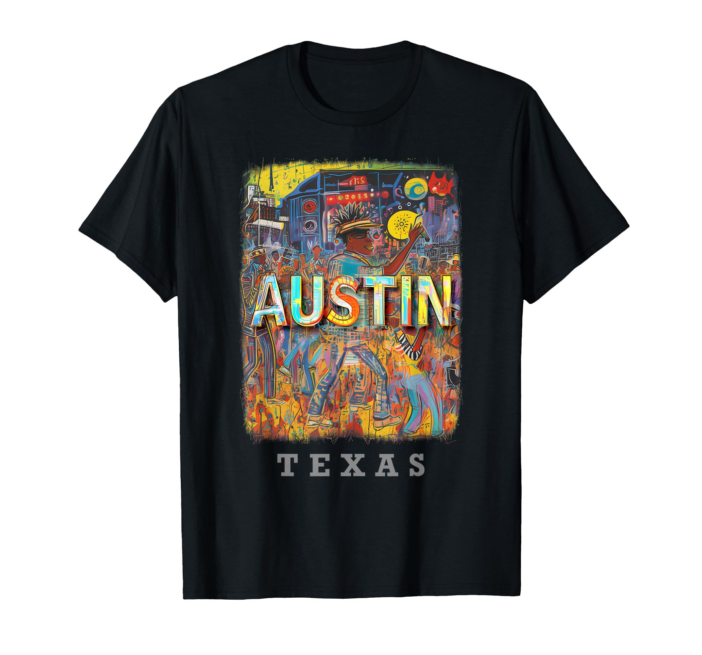 Austin Texas TX Live Music Scene SD706 T-Shirt