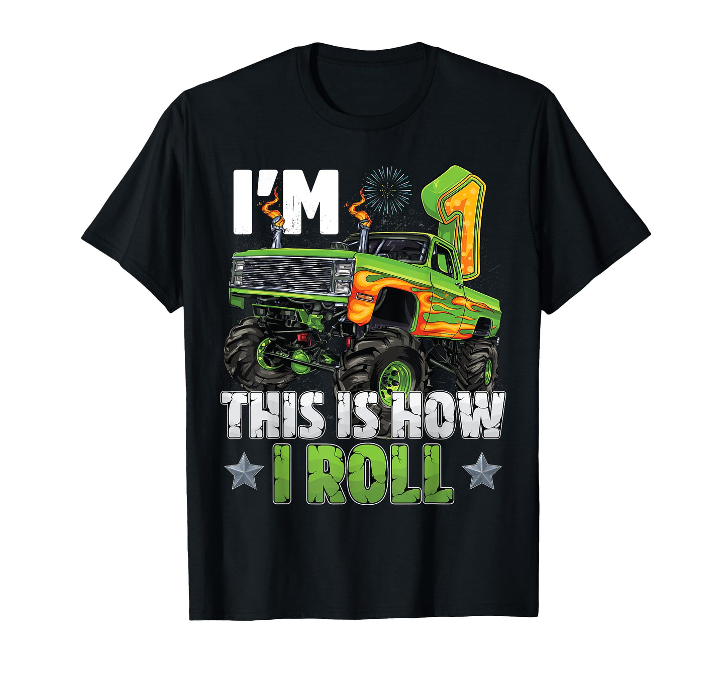 This Is How I Roll 1st Birthday Boy Monster Truck 1 Year Old T-Shirt