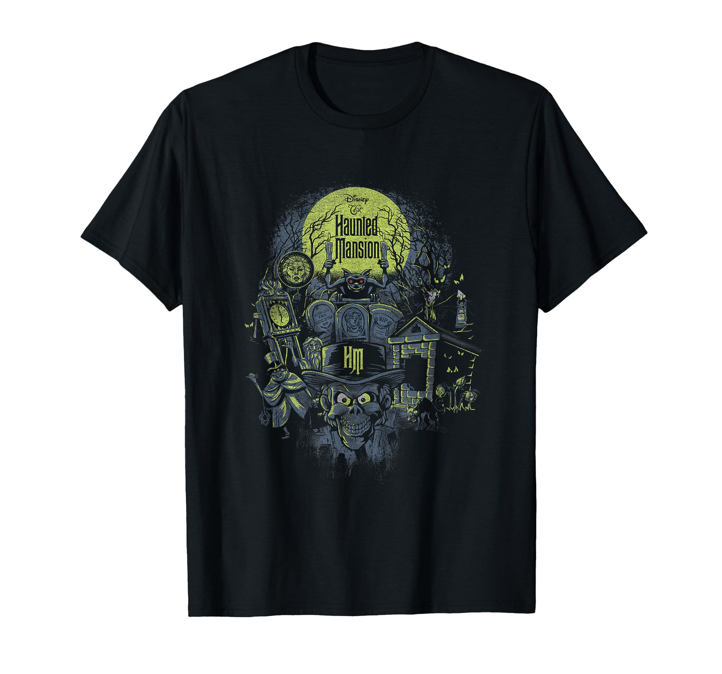 The Haunted Mansion Halloween Haunted Montage Retro Poster T-Shirt