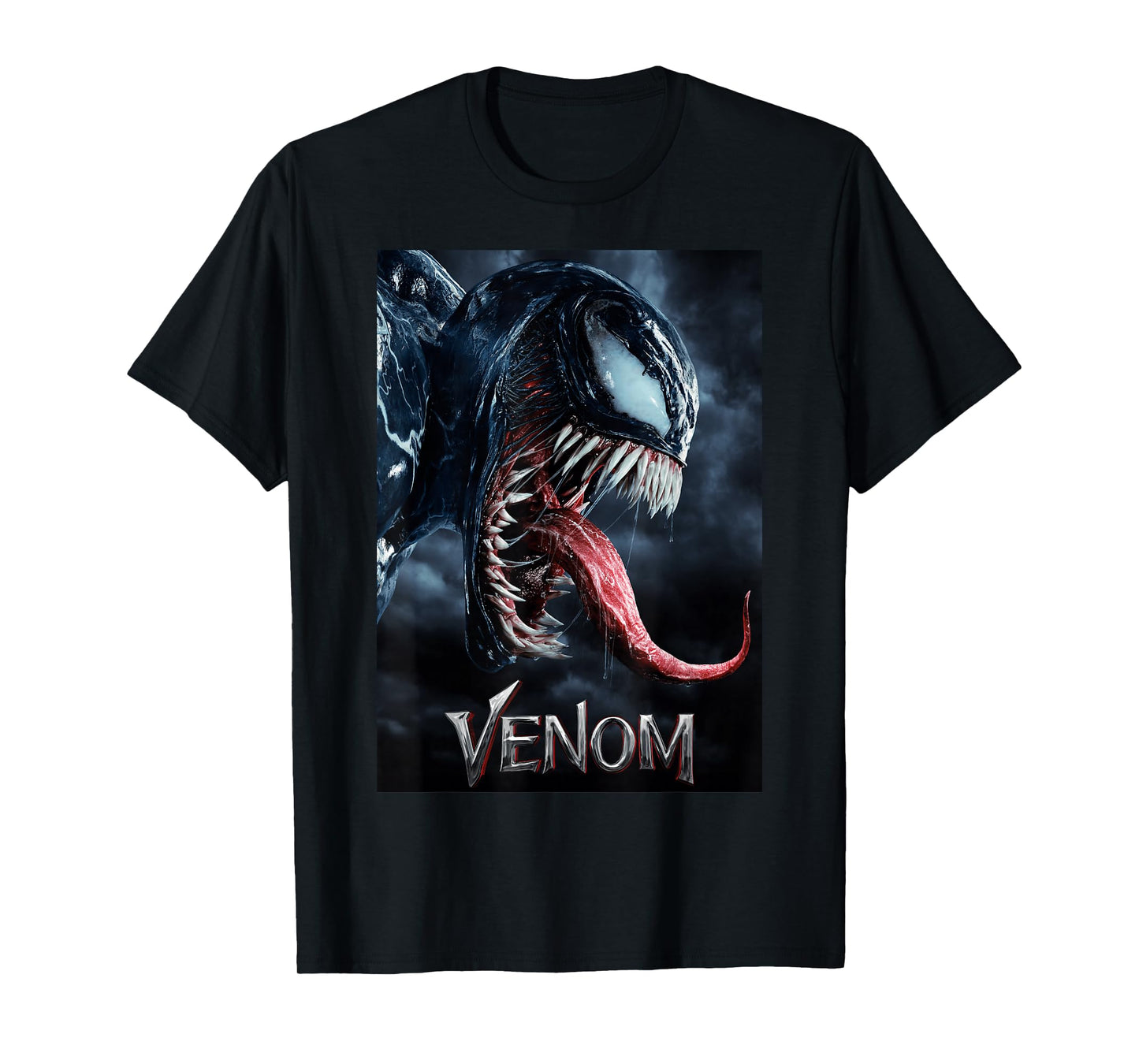 Marvel Venom Tongue Out Poster Graphic T-Shirt T-Shirt Small