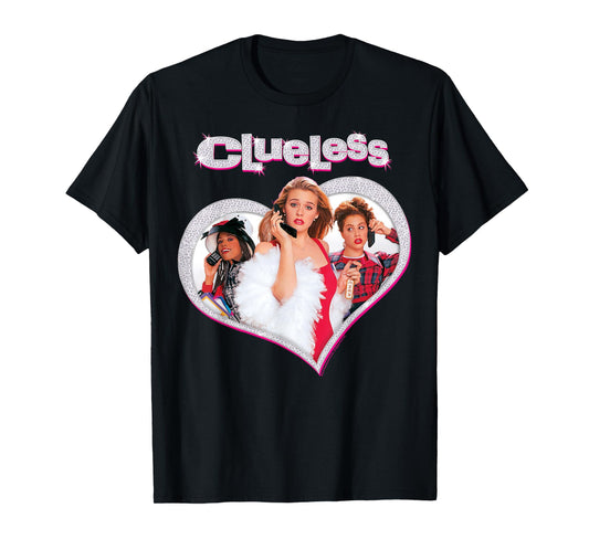 Clueless Cher Dionne Tai Sparkle Bedazzled Heart Cell Phone T-Shirt