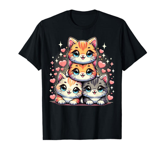 Cat Cute Anime Kawaii Cats T-Shirt