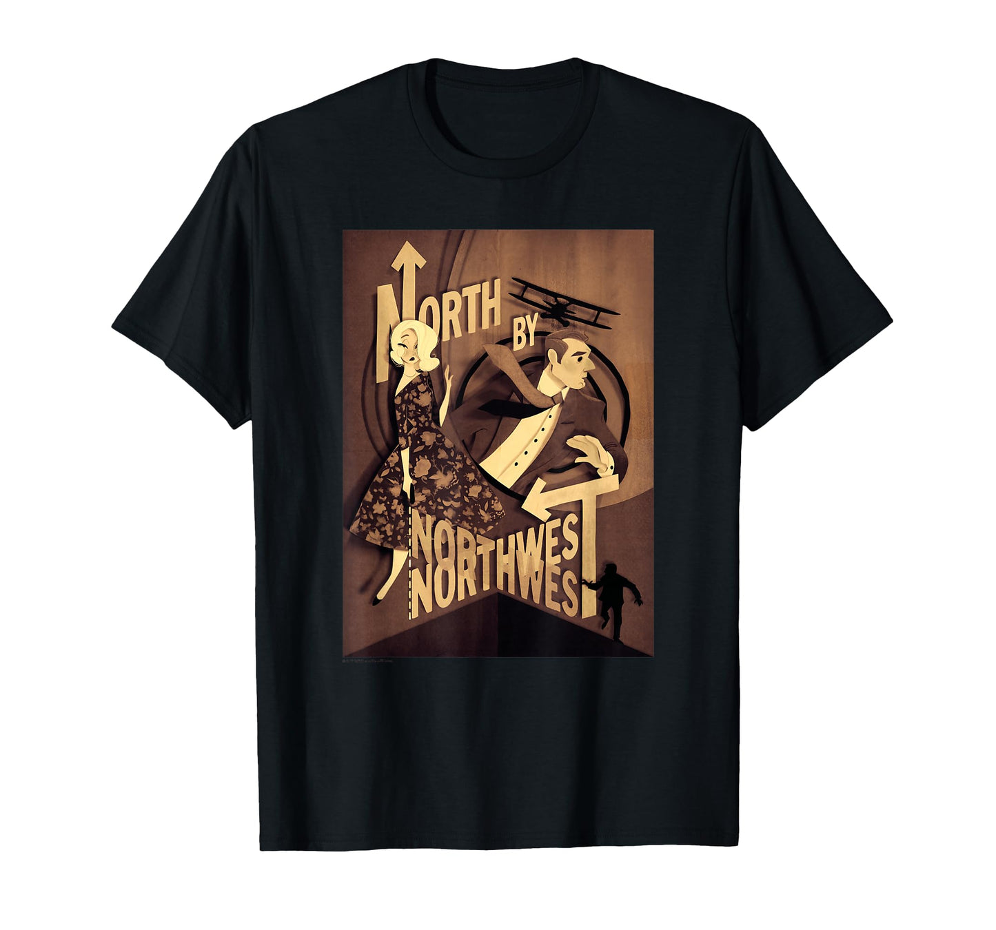 WB100 North by Northwest Sepia Tone Fine Art Poster T-Shirt