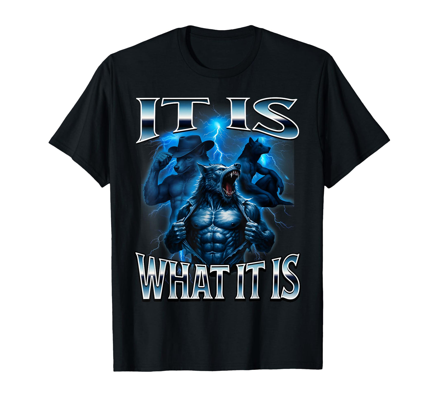 It is What Alpha Wolf Meme Sayings Beta Unhinged Brainrot T-Shirt