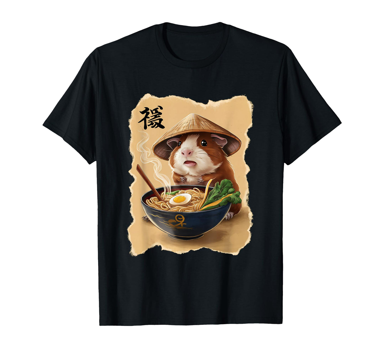 Guinea Pig Men Woman Kawaii Eating Ramen Japanese Guinea Pig T-Shirt