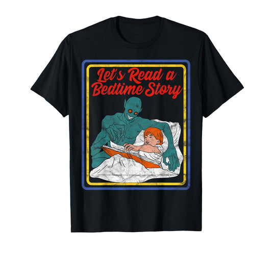 Vintage Child Game Horror Let's Read a Bedtime Story T-Shirt