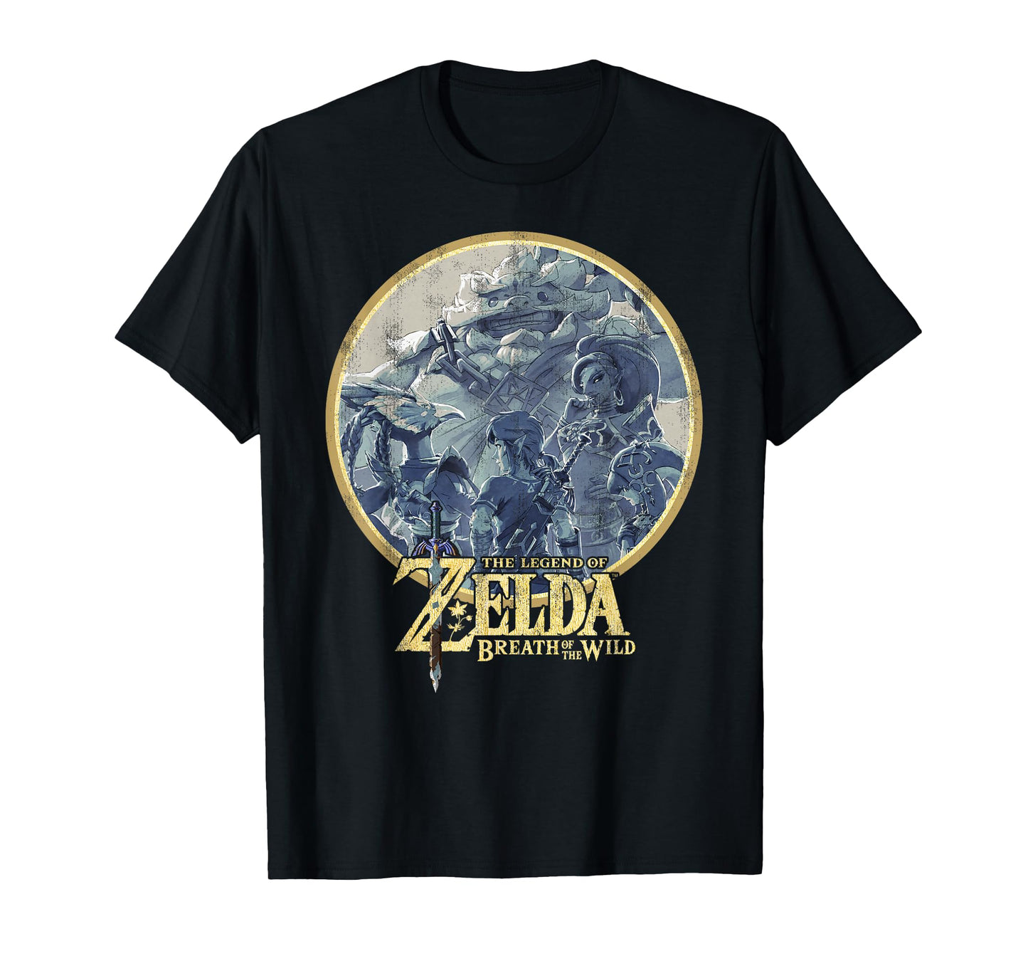 Nintendo Zelda Breath Of The Wild Rock Badge Graphic T-Shirt T-Shirt