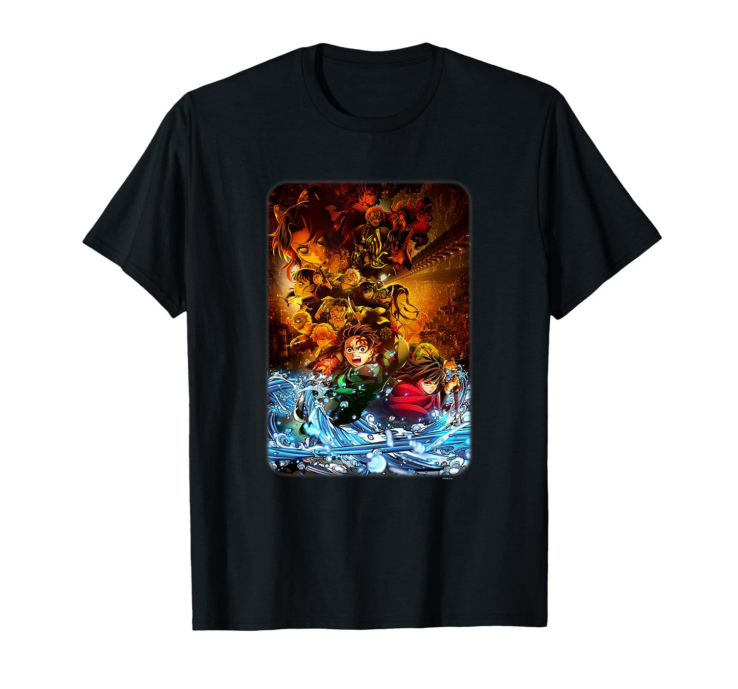 Demon Slayer: Infinity Castle Hashira Water Battle Collage T-Shirt