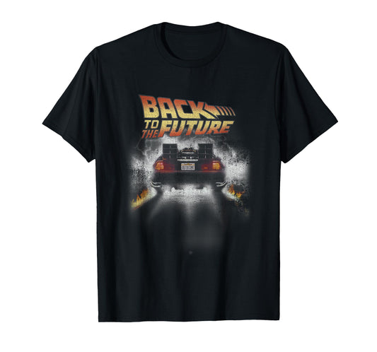 Back to The Future Vintage Delorean Peel Out Graphic T-Shirt T-Shirt
