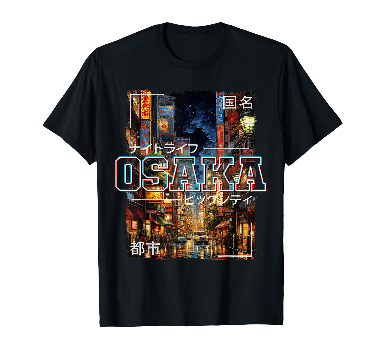 Osaka City Retro Japan Aesthetics Streets of Osaka T-Shirt