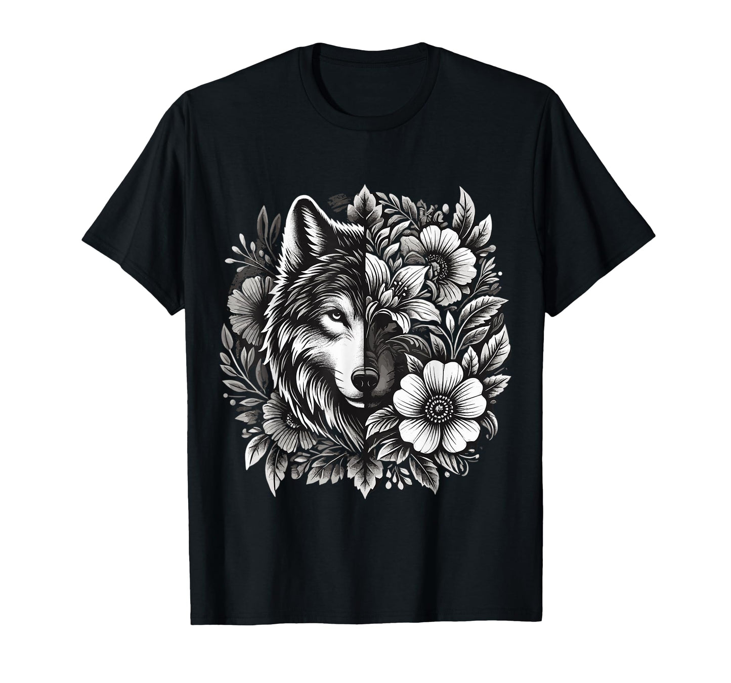 Floral Wolf T-Shirt