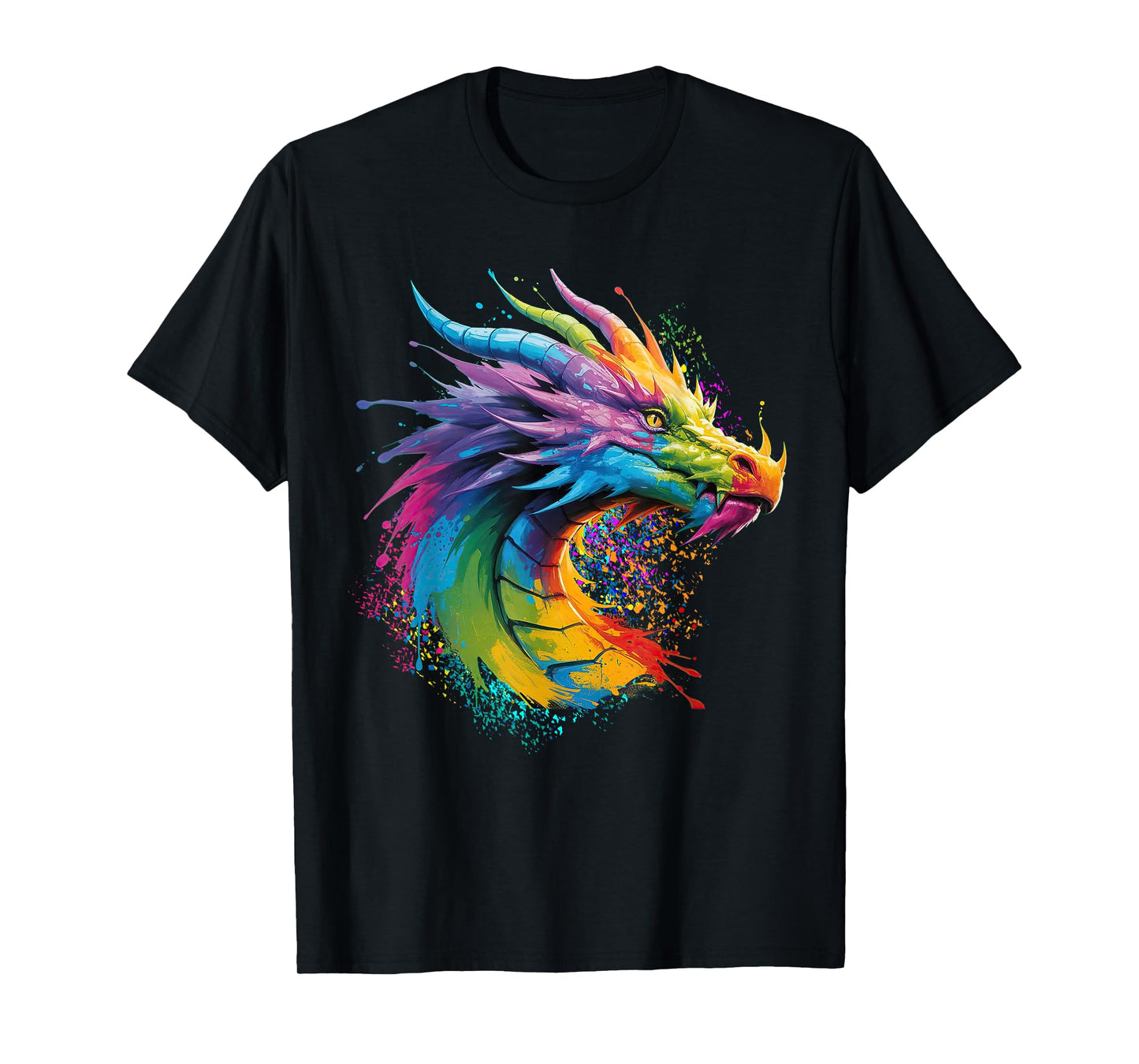 Dragon Painting Beautiful Art Abstract Colorful Dragon T-Shirt