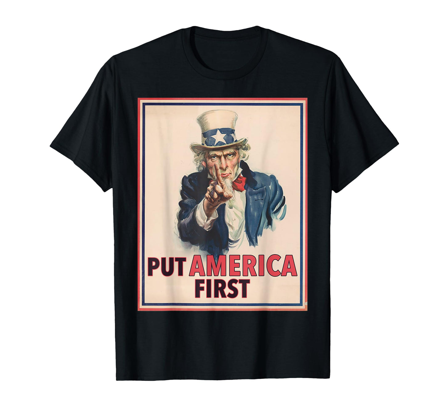 Put America First Poster - Trump 2024 Patriotic American T-Shirt