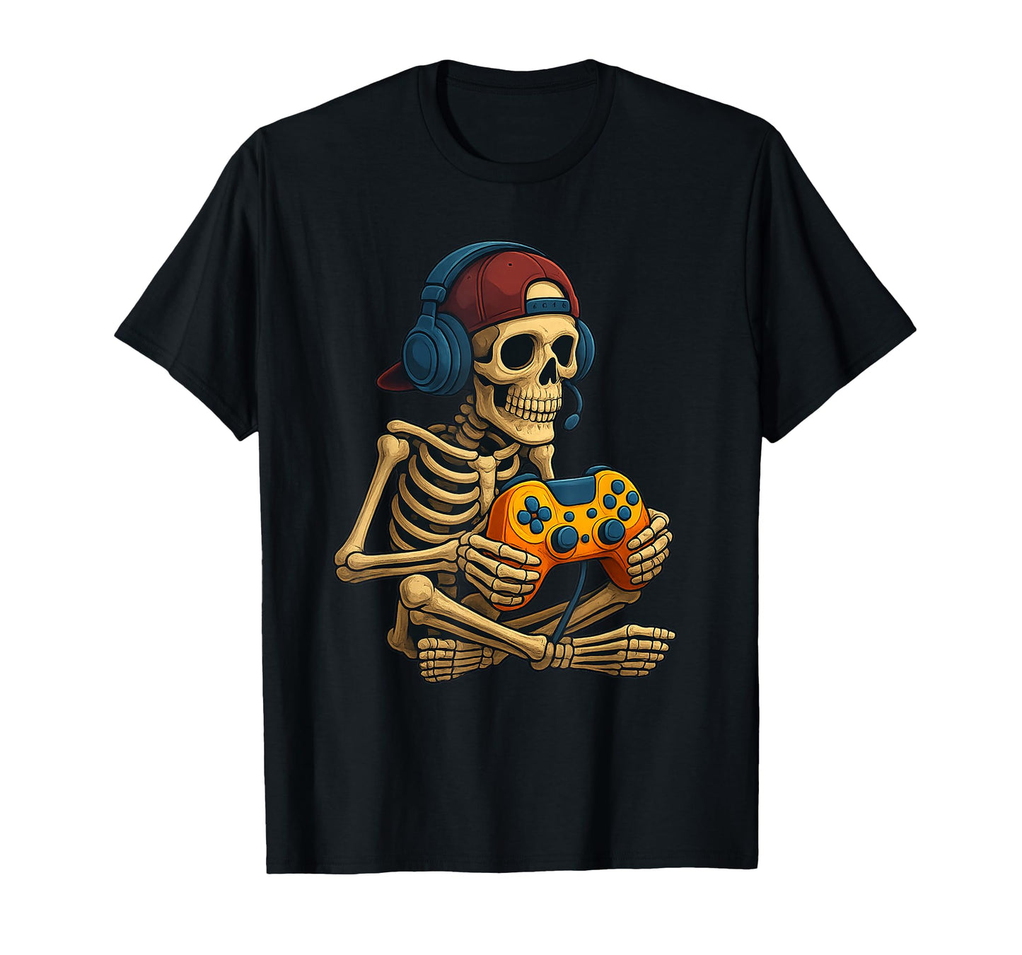 Gamer Halloween – Video Game Skeleton with Controller T-Shirt