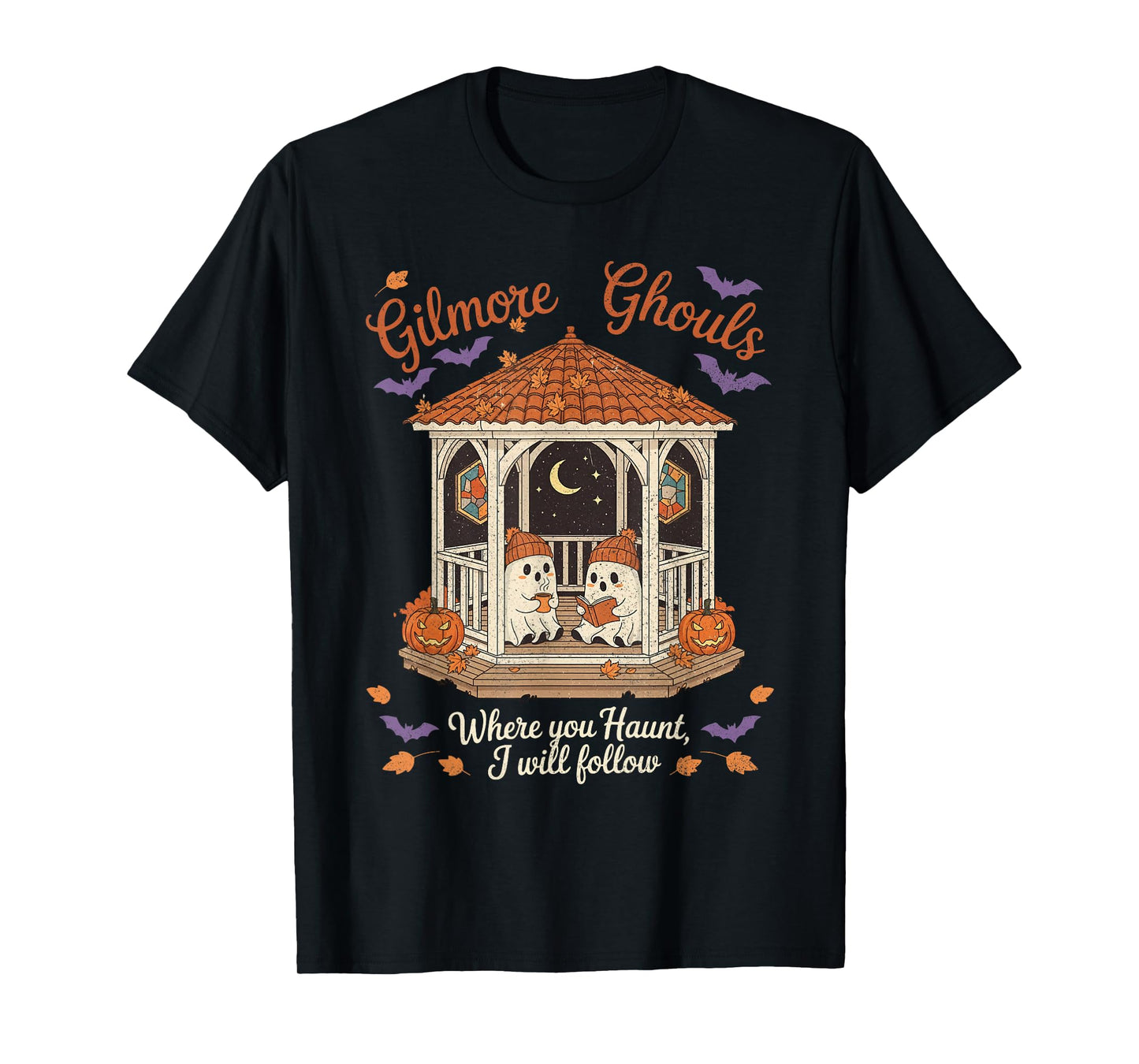 Gilmore Ghouls Cute Halloween Ghost Spooky Season Fall T-Shirt