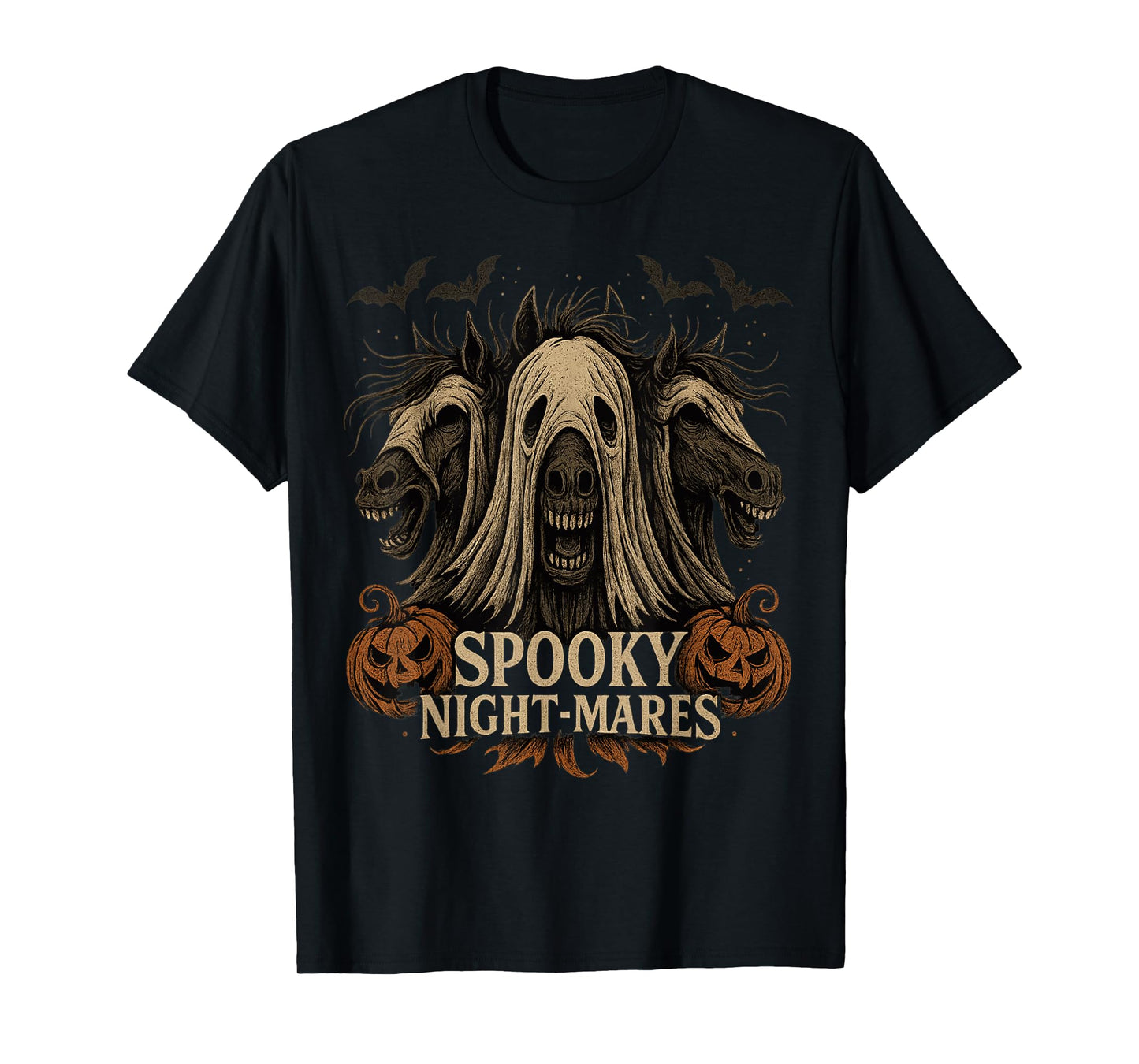 Spooky Night-Mares Halloween Spooky Season Funny Horses T-Shirt