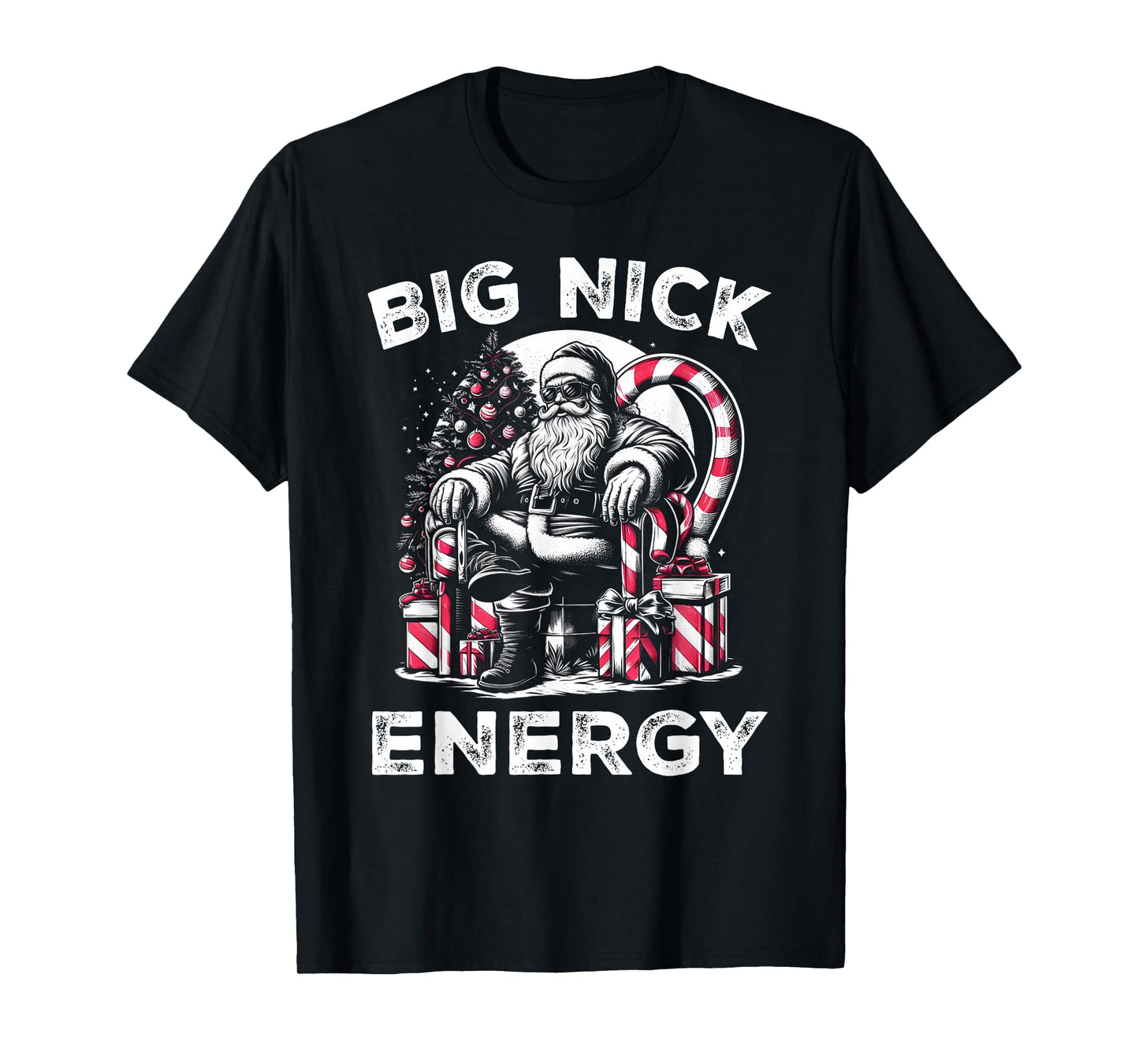 Big Nick Energy Funny Santa Claus Christmas Men Women Kids T-Shirt