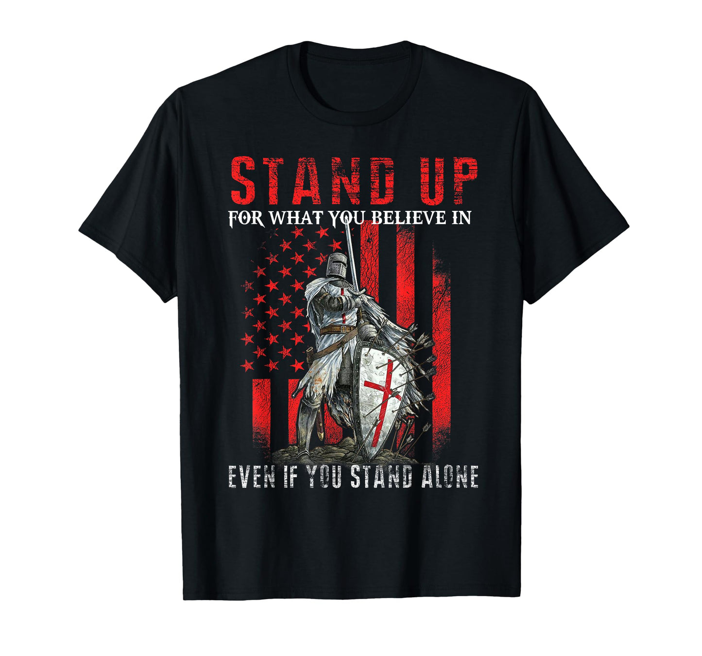 Knight Templar American Flag-Knight Templar Gift T-Shirt for Women Kids Men