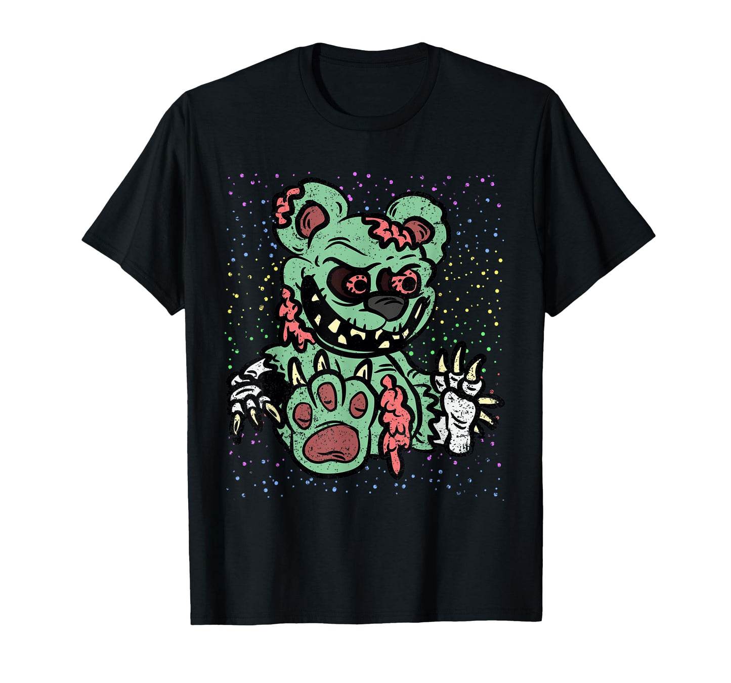 Zombie Teddy Bear Halloween Costume Scary Spooky Monster T-Shirt