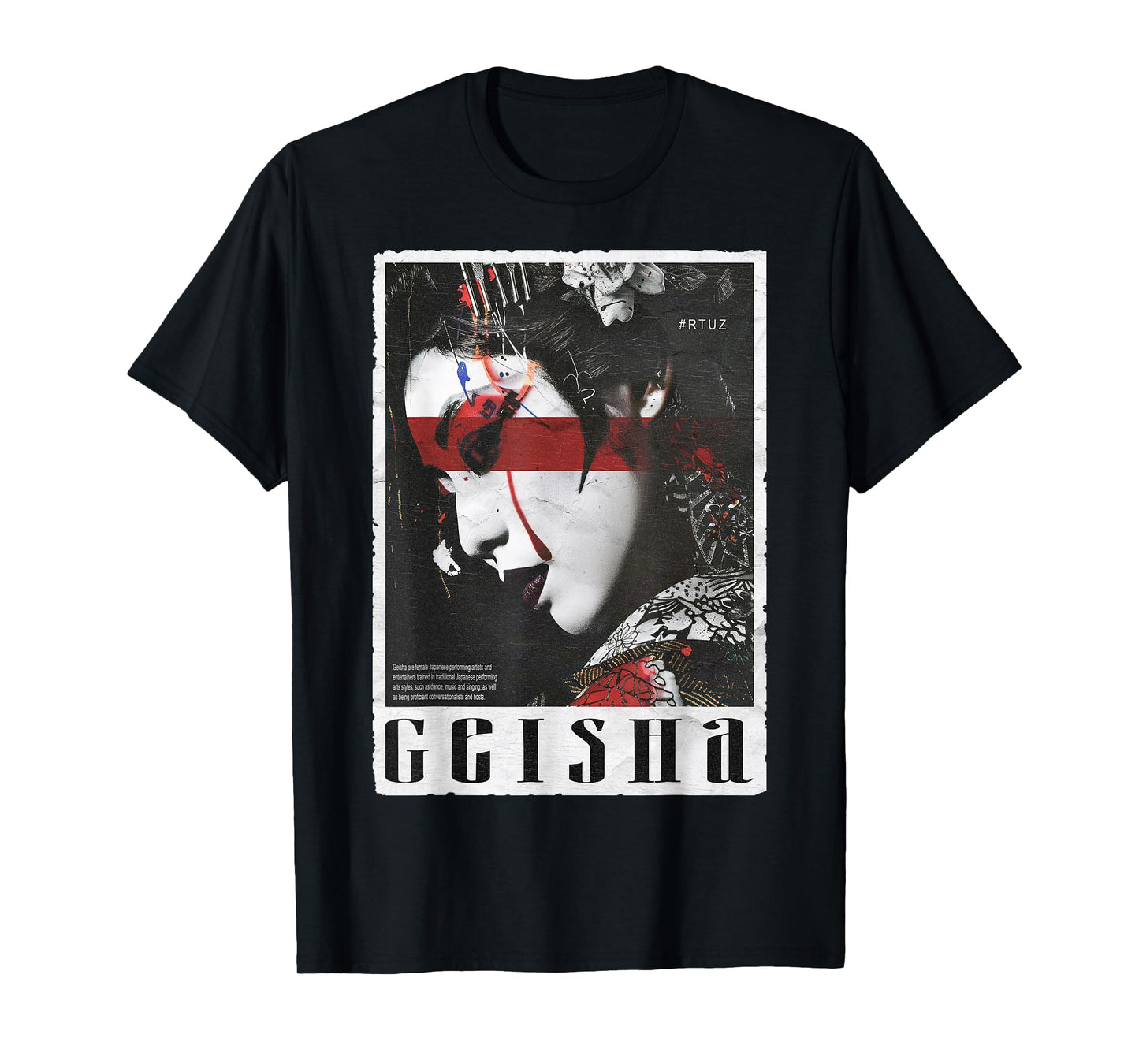 Hip Hop Y2K Vintage Hipster Edgy Urban Streetwear Geisha T-Shirt