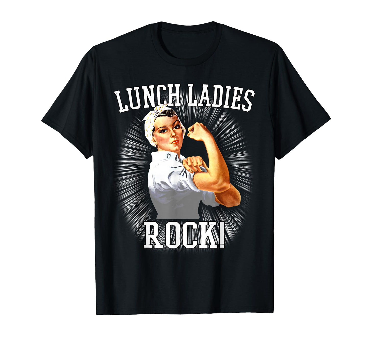 Retro Lunch Ladies Rock Cafeteria Worker Funny Lunch Lady T-Shirt