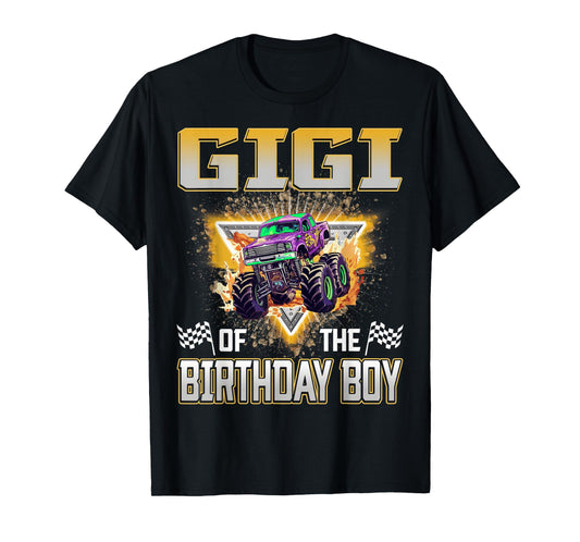 Gigi of The Birthday Boy Monster Truck Birthday Family T-Shirt