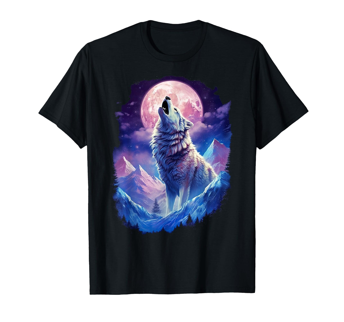 Wolf Moon Howling Funny Wolves pack of wolves T-Shirt
