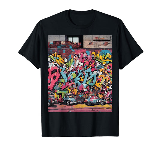Animated Graffiti Scene Urban Art T-Shirt