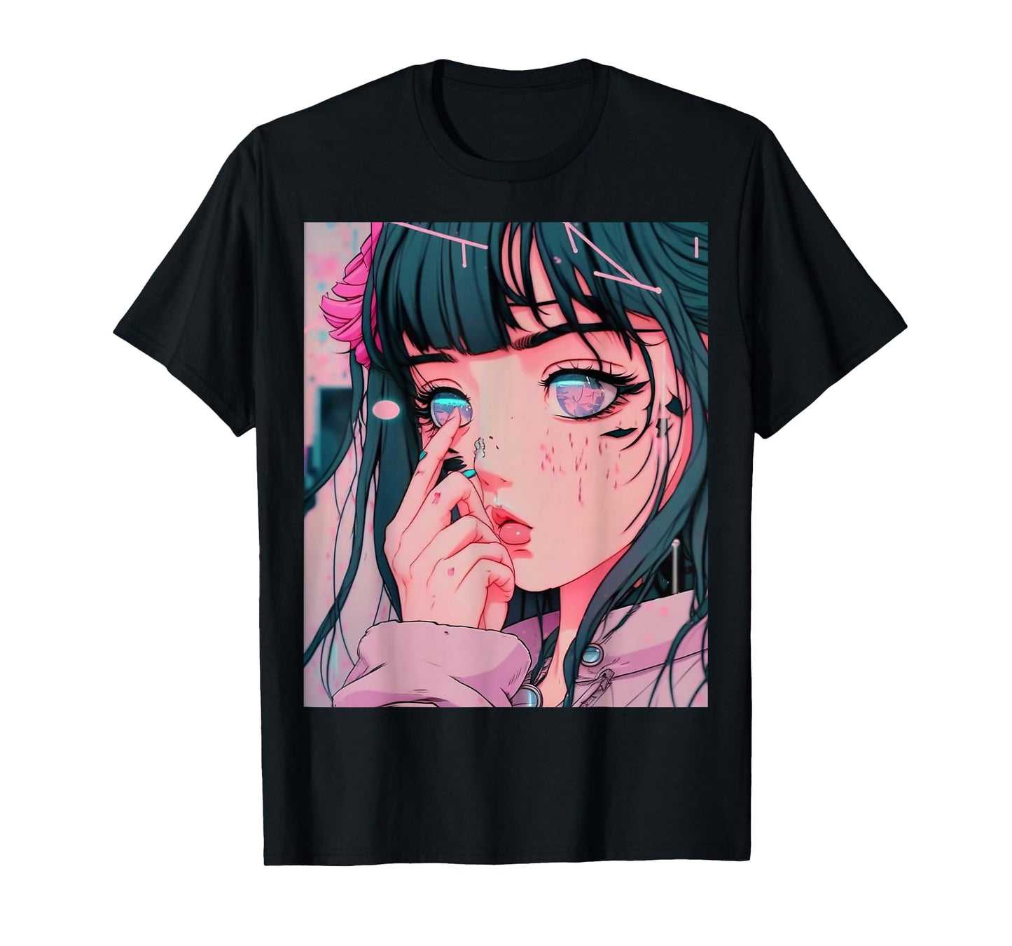Anime Girl Vaporwave Egirl Aesthetic Japanese Otaku T-Shirt