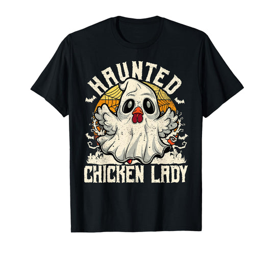 Haunted Chicken Lady Halloween Chicken Women T-Shirt