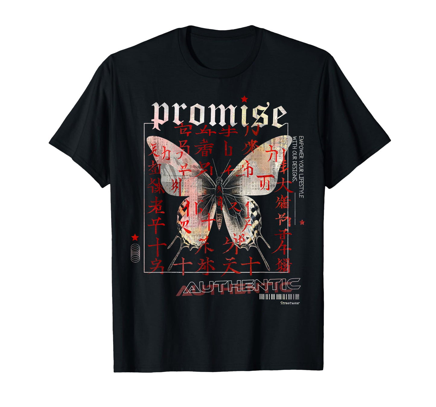 Butterfly | Frontprint | Anime Animal Art Graphic Anime T-Shirt