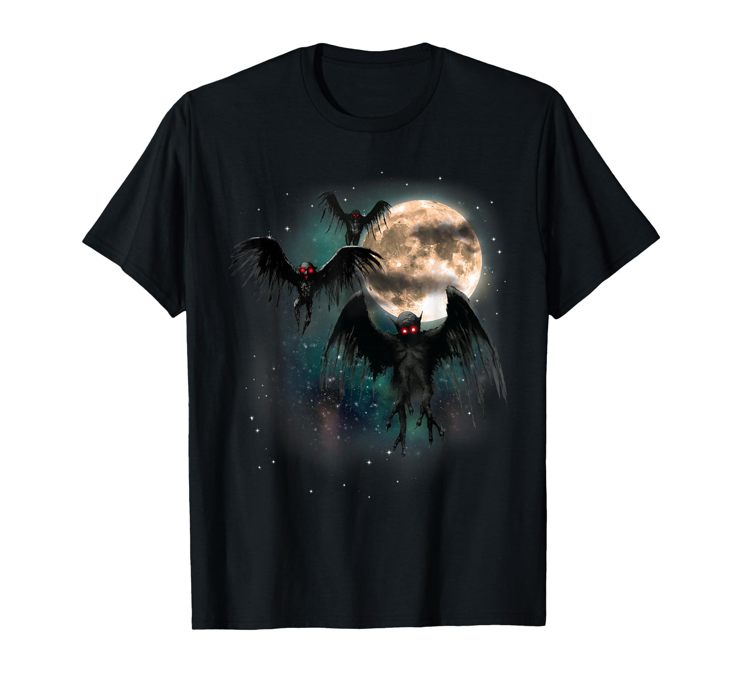 Mothman Shirt Cryptid Cryptozoology Monster Cursed Dead Moon T-Shirt