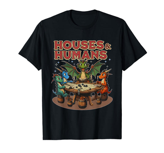 Retro Houses And Humans Gamer Video Game T-Shirt