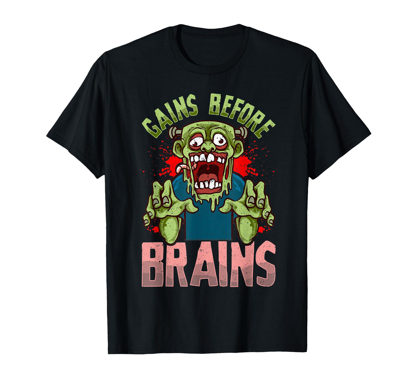 Zombie Apocalypse Funny Workout Gym Halloween Zombie T-Shirt