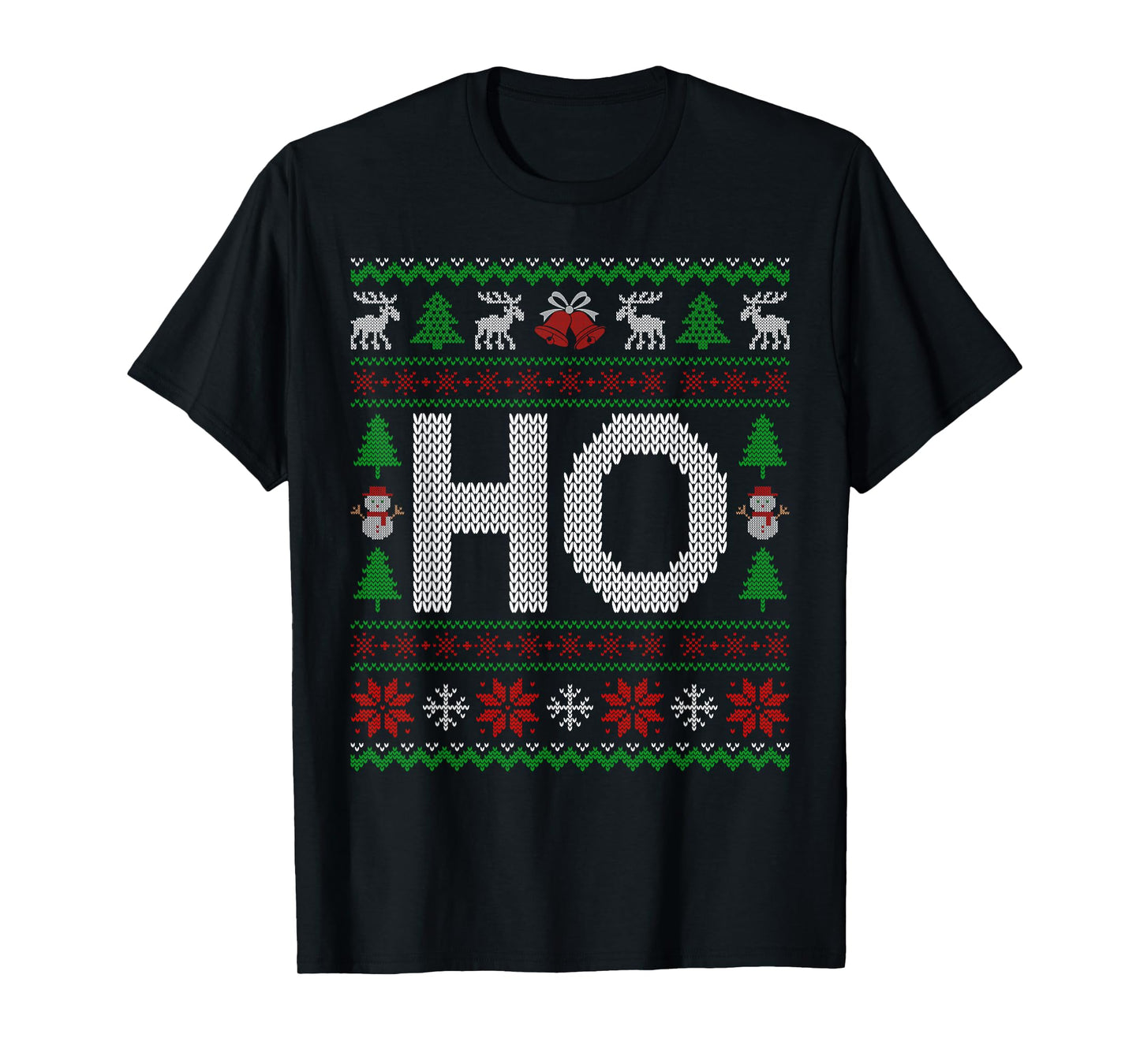 HO Where My Ho's at Matching Couples Ugly Christmas Sweater T-Shirt