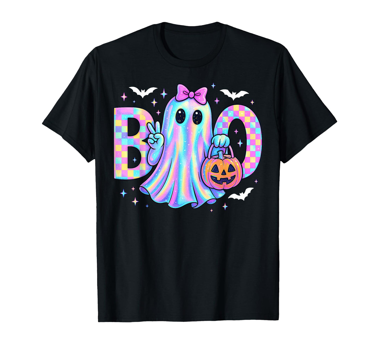 Preppy Halloween Boo Ghost Coquette Bow Boo JEE Ghost T-Shirt