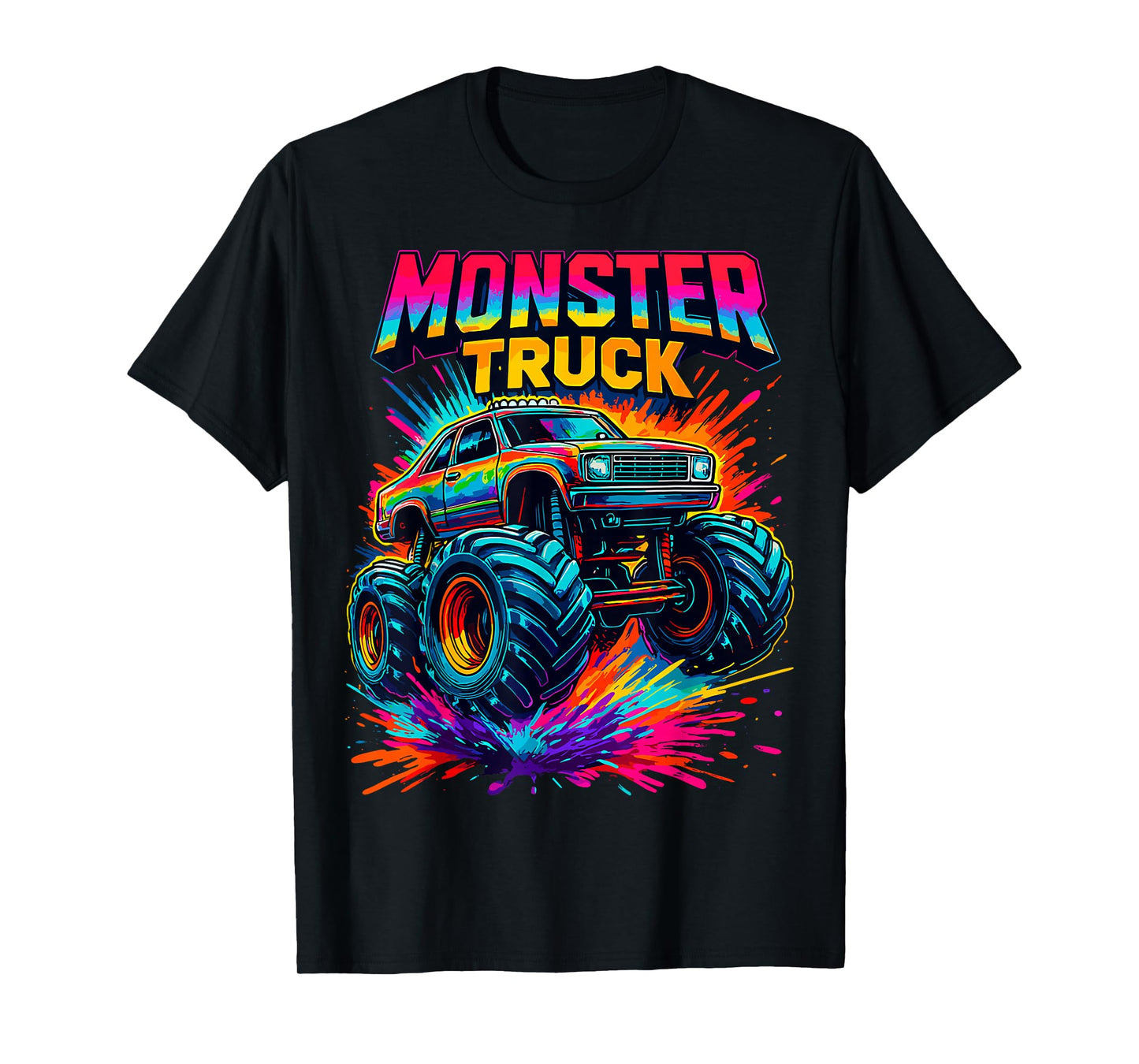 Monster Truck Birthday Party Colourful Monster Trucks T-Shirt